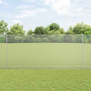 Zavarena žičana ograda s postom 10 x 1,4 m Srebrna Mreža
