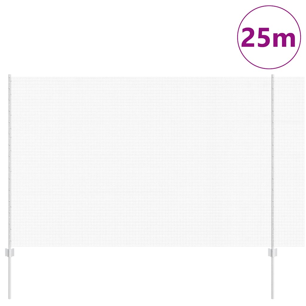 Zavarena žičana ograda s postom 25 x 1,6 m Srebrna Mreža