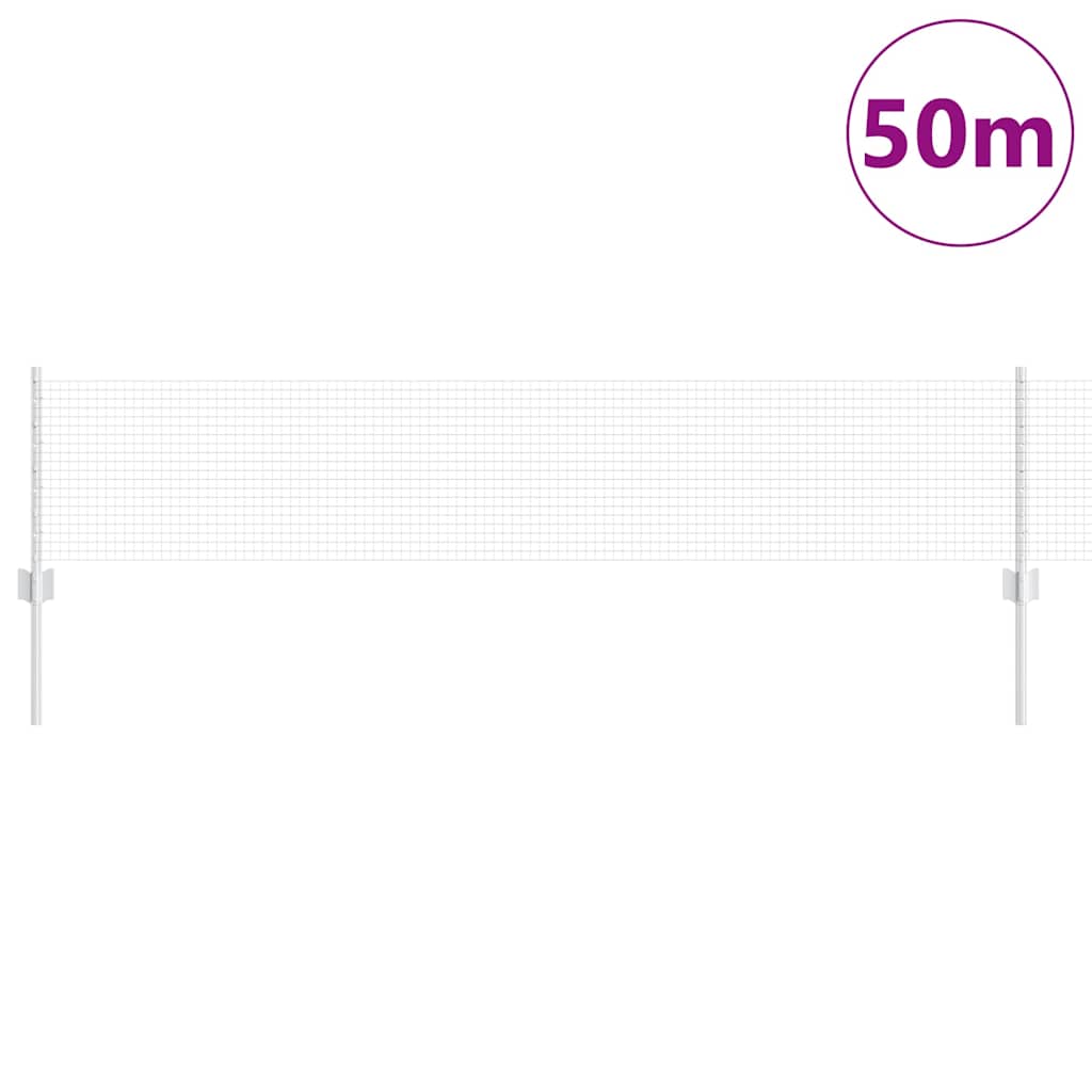 Zavarena žičana ograda s postom 50 x 0,4 m Srebrna Mreža