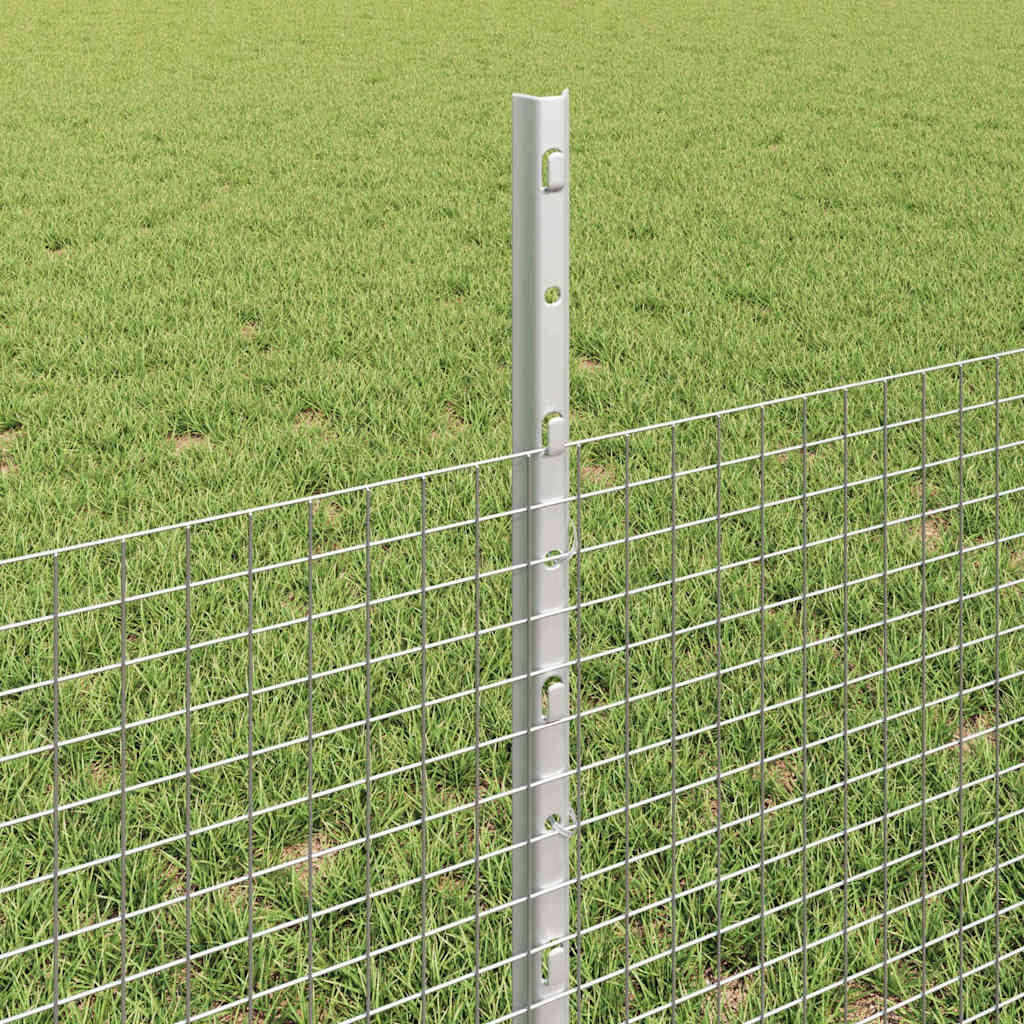 Zavarena žičana ograda s postom 50 x 0,5 m Srebrna Mreža