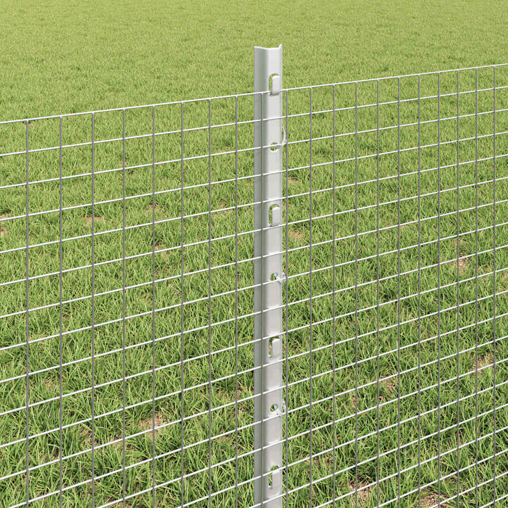 Zavarena žičana ograda s postom 50 x 0,6 m Srebrna Mreža