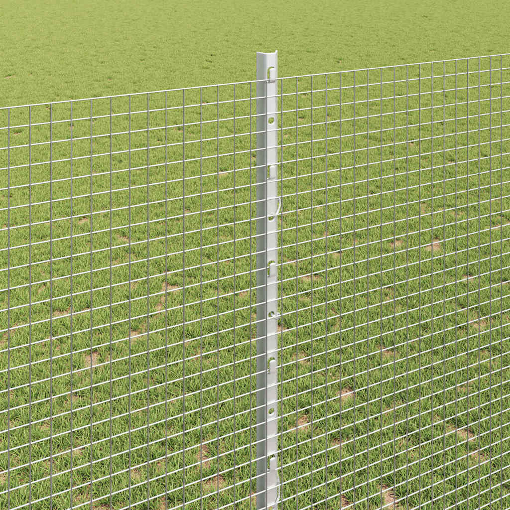 Zavarena žičana ograda s postom 50 x 1,4 m Srebrna Mreža
