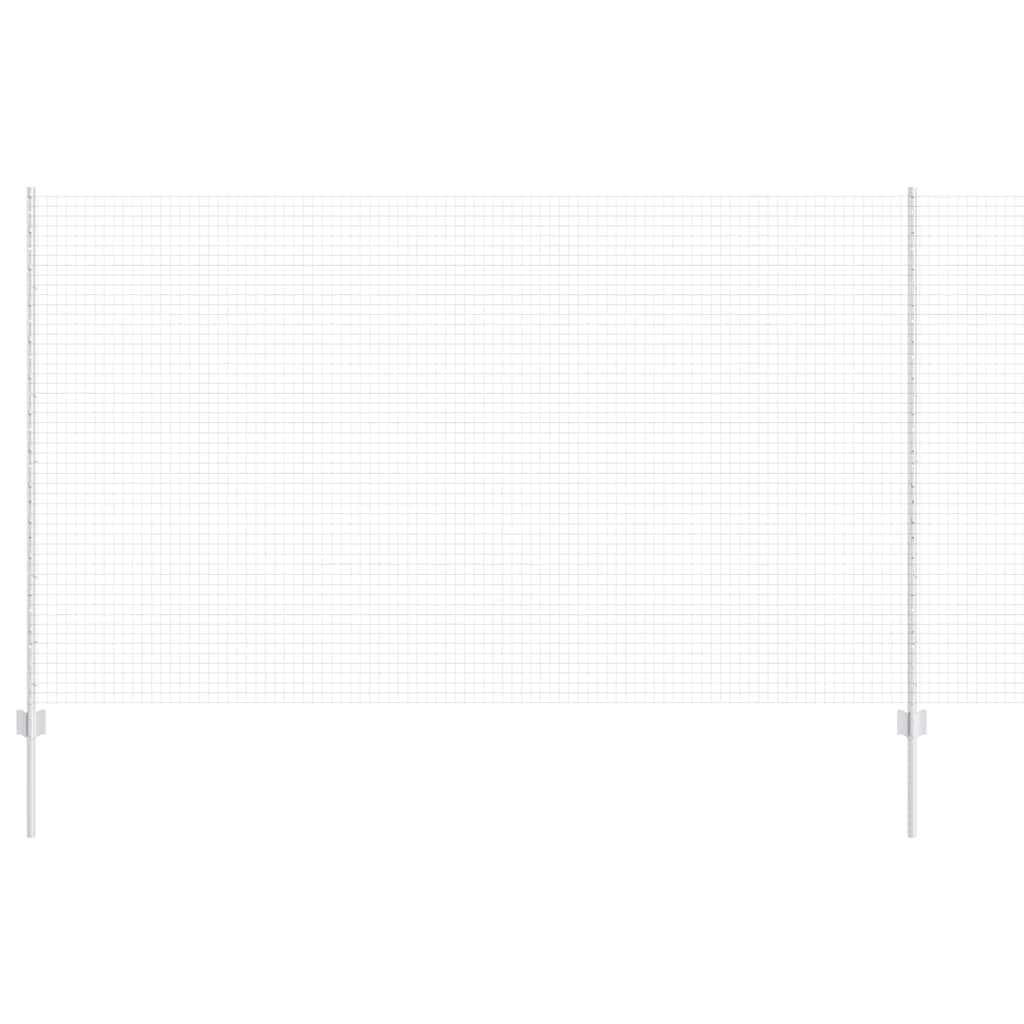 Zavarena žičana ograda s postom 50 x 1,4 m Srebrna Mreža