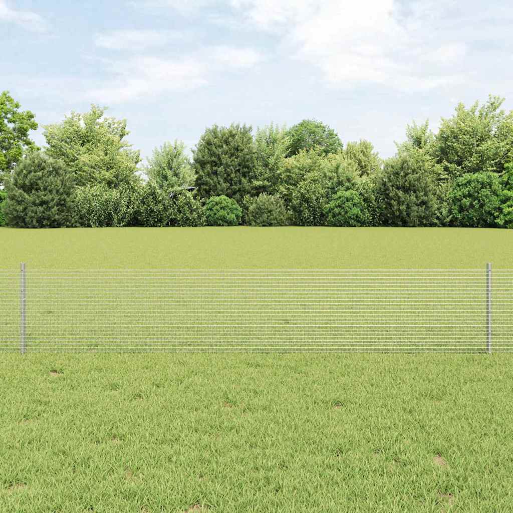 Zavarena žičana ograda s postom 100 x 0,4 m Srebrna Mreža