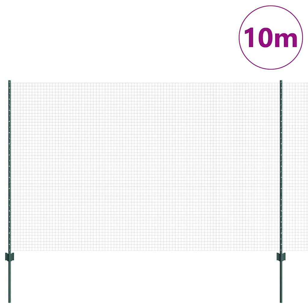 Zavarena žičana ograda s postom 10 x 1,6 m Zelena Mreža