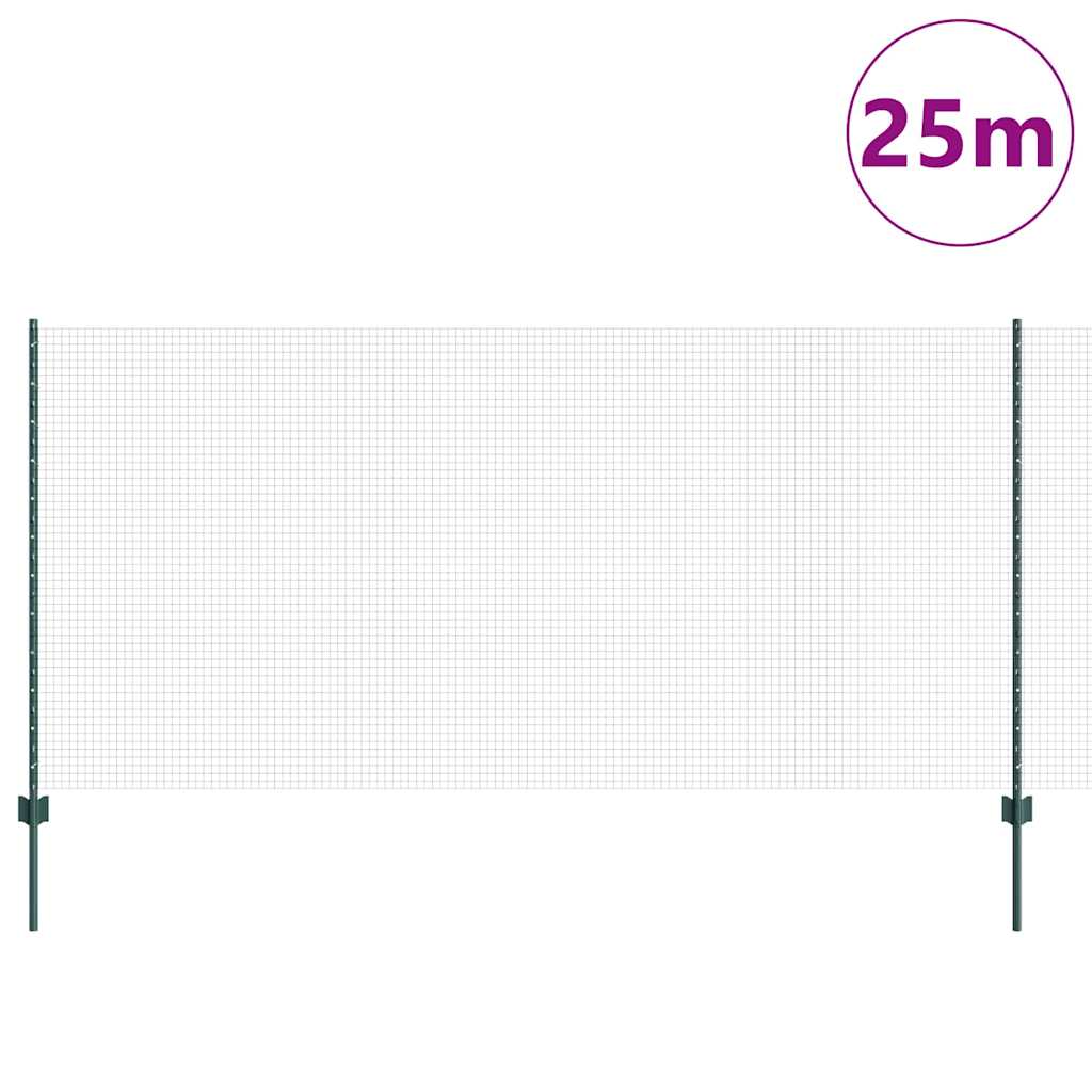 Zavarena žičana ograda s postom 25 x 1,2 m Zelena Mreža