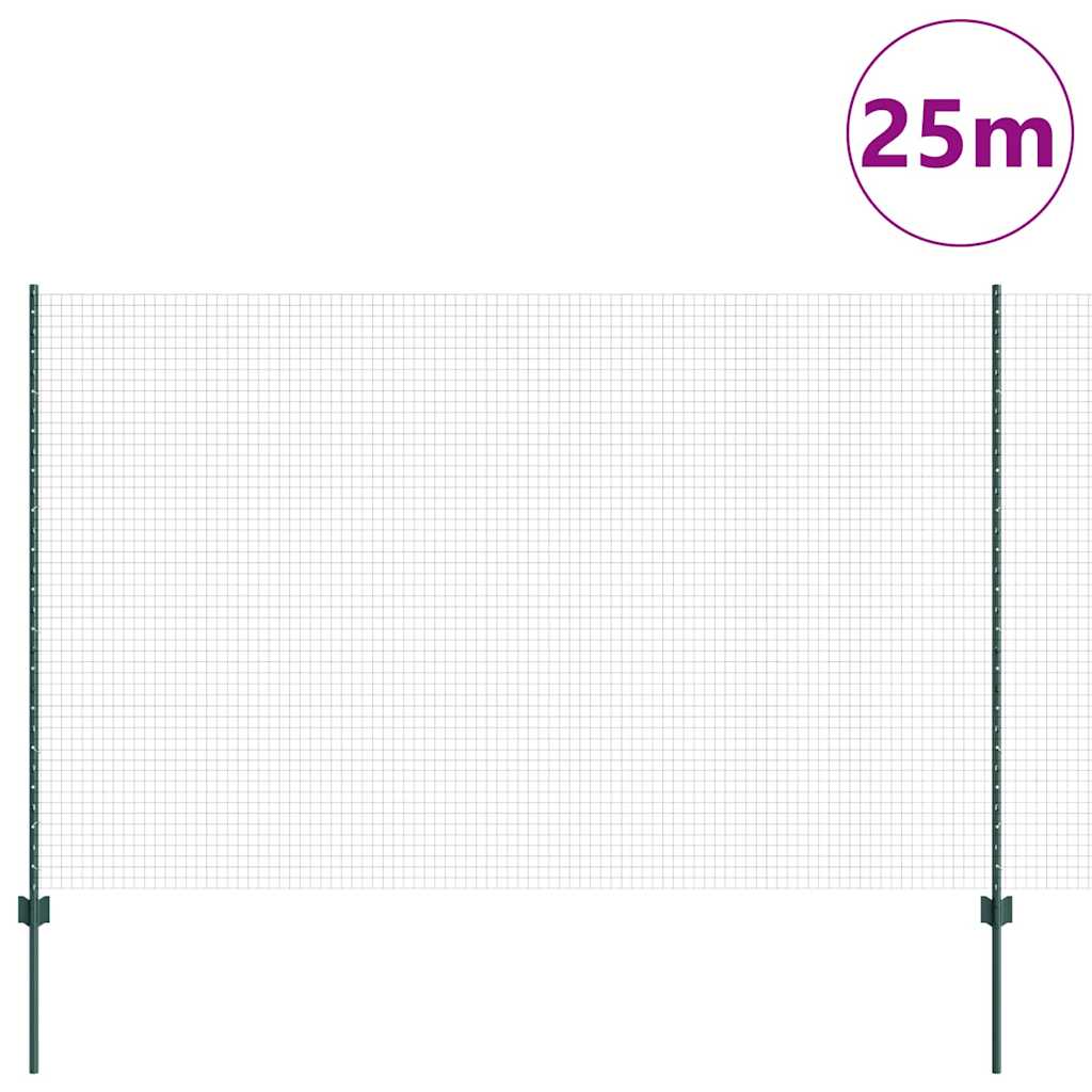 Zavarena žičana ograda s postom 25 x 1,6 m Zelena Mreža
