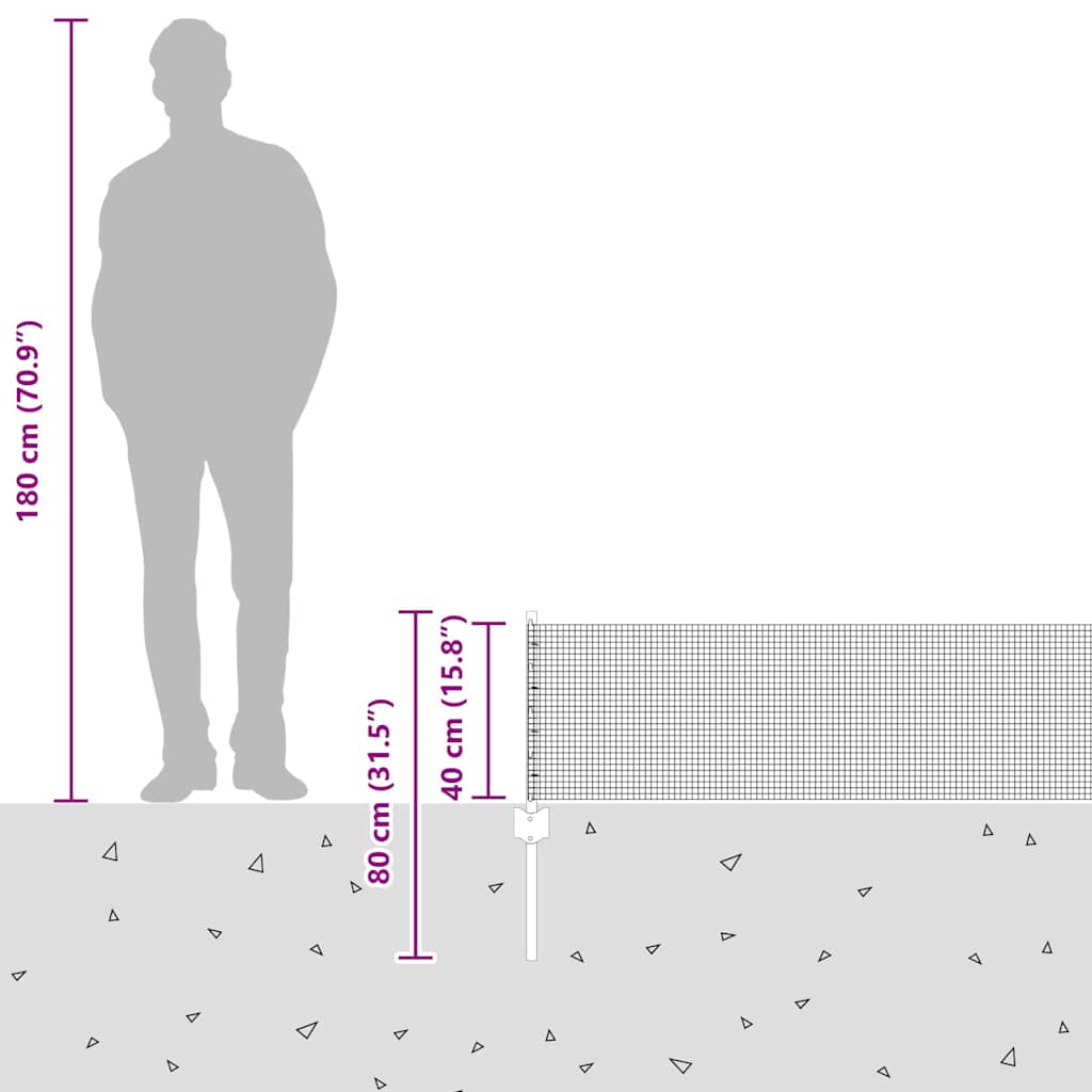 Zavarena žičana ograda s postom 10 x 0,4 m Siva Mreža