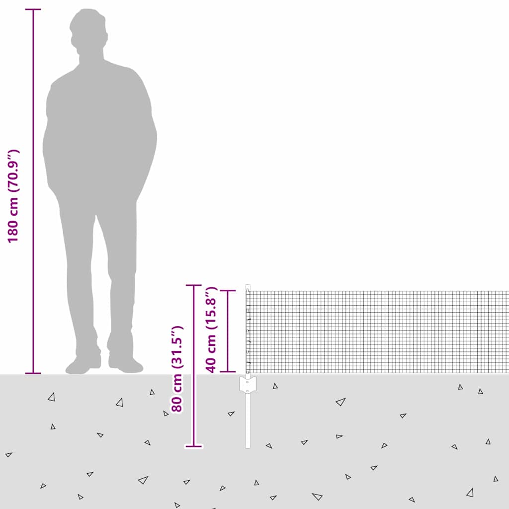 Zavarena žičana ograda s postom 10 x 0,4 m Siva Mreža