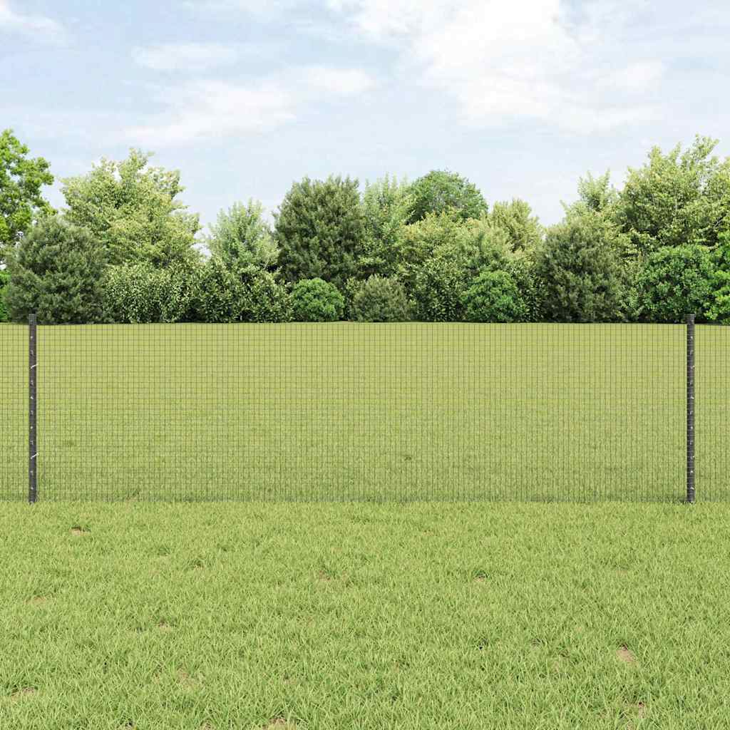 Zavarena žičana ograda s postom 10 x 0,6 m Siva Mreža