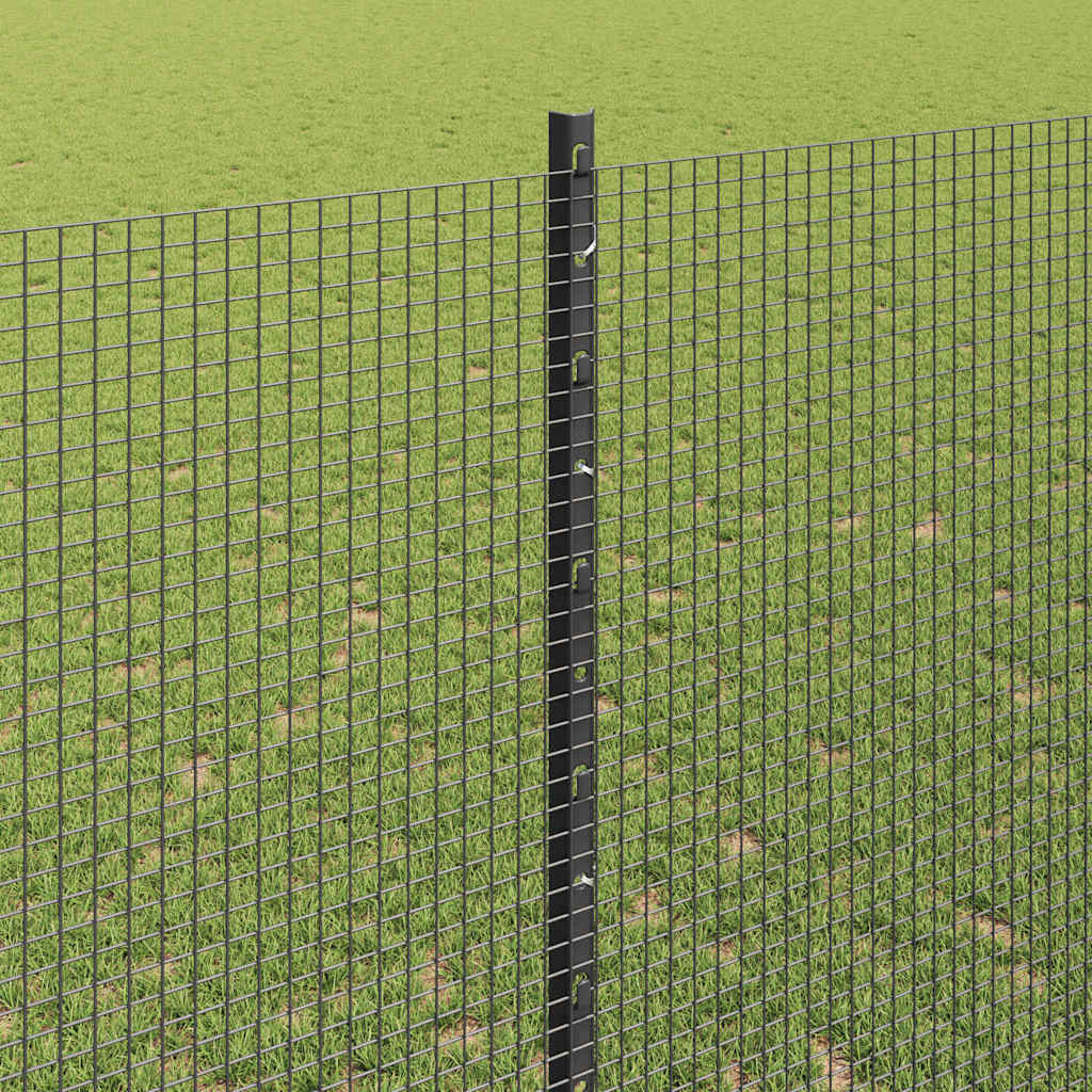 Zavarena žičana ograda s postom 10 x 1,4 m Siva Mreža