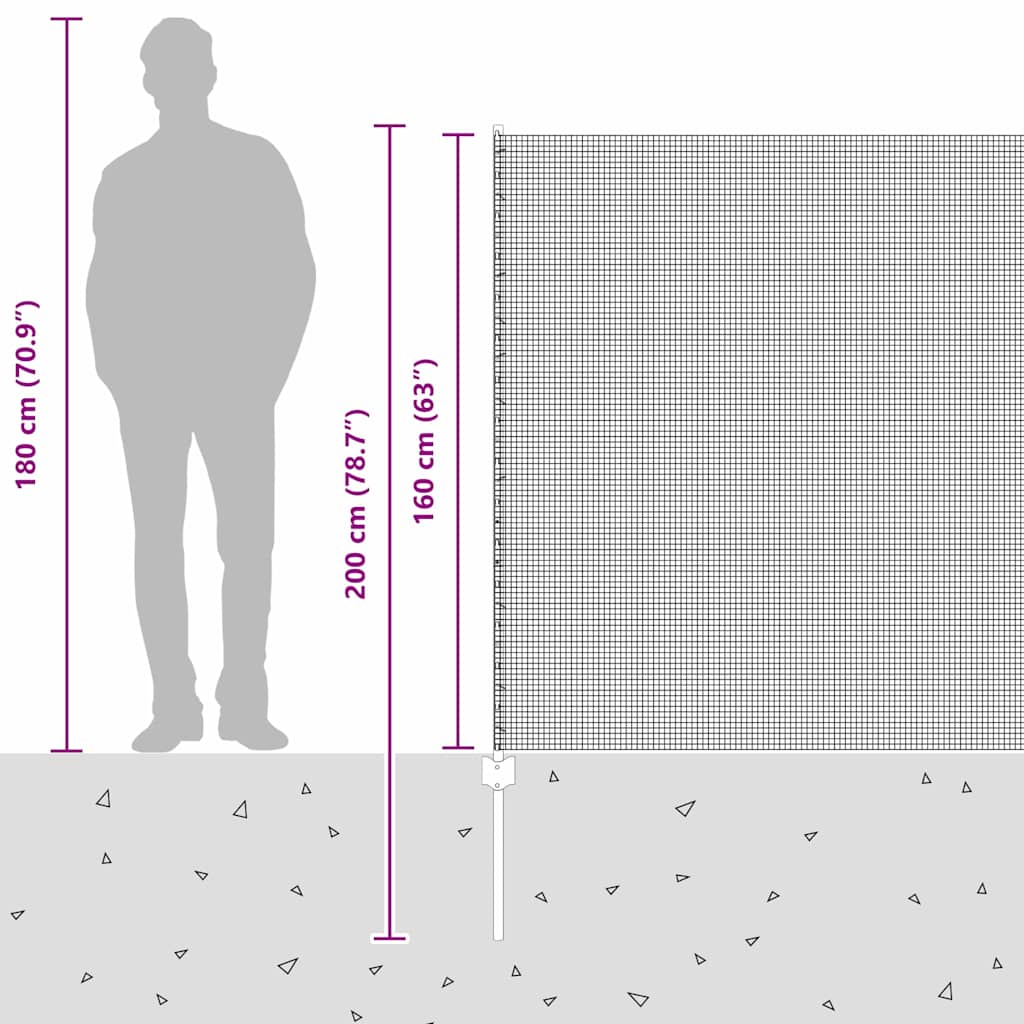 Zavarena žičana ograda s postom 10 x 1,6 m Siva Mreža