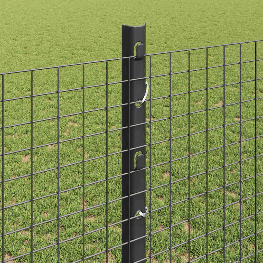 Zavarena žičana ograda s postom 25 x 1,2 m Siva Mreža