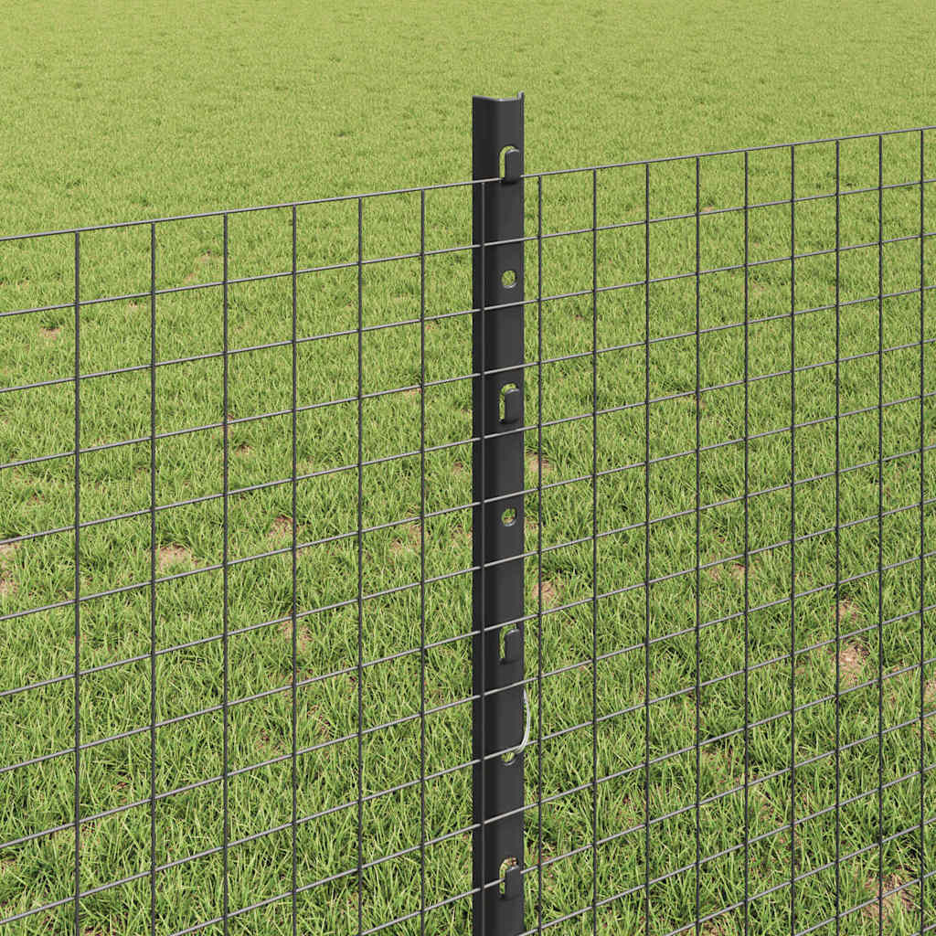 Zavarena žičana ograda s postom 50 x 0,8 m Siva Mreža