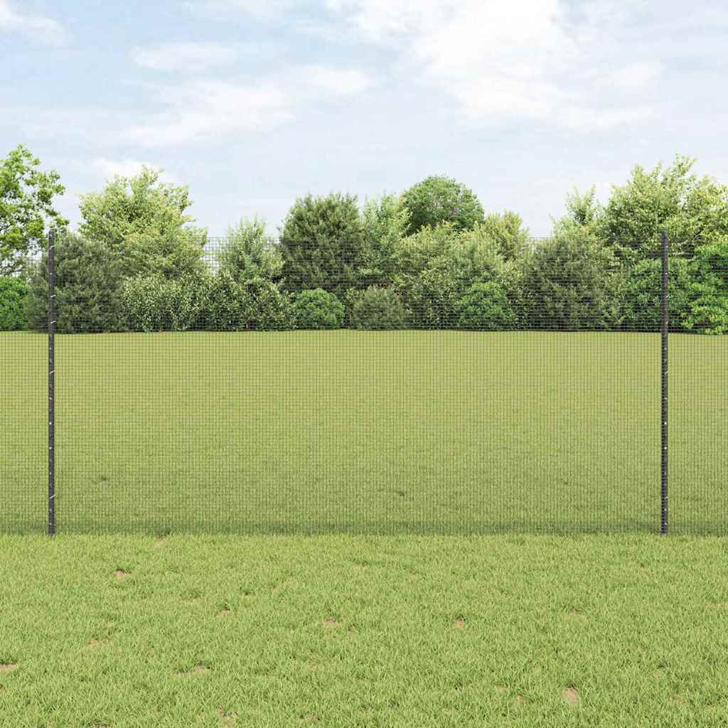 Zavarena žičana ograda s postom 50 x 1,2 m Siva Mreža