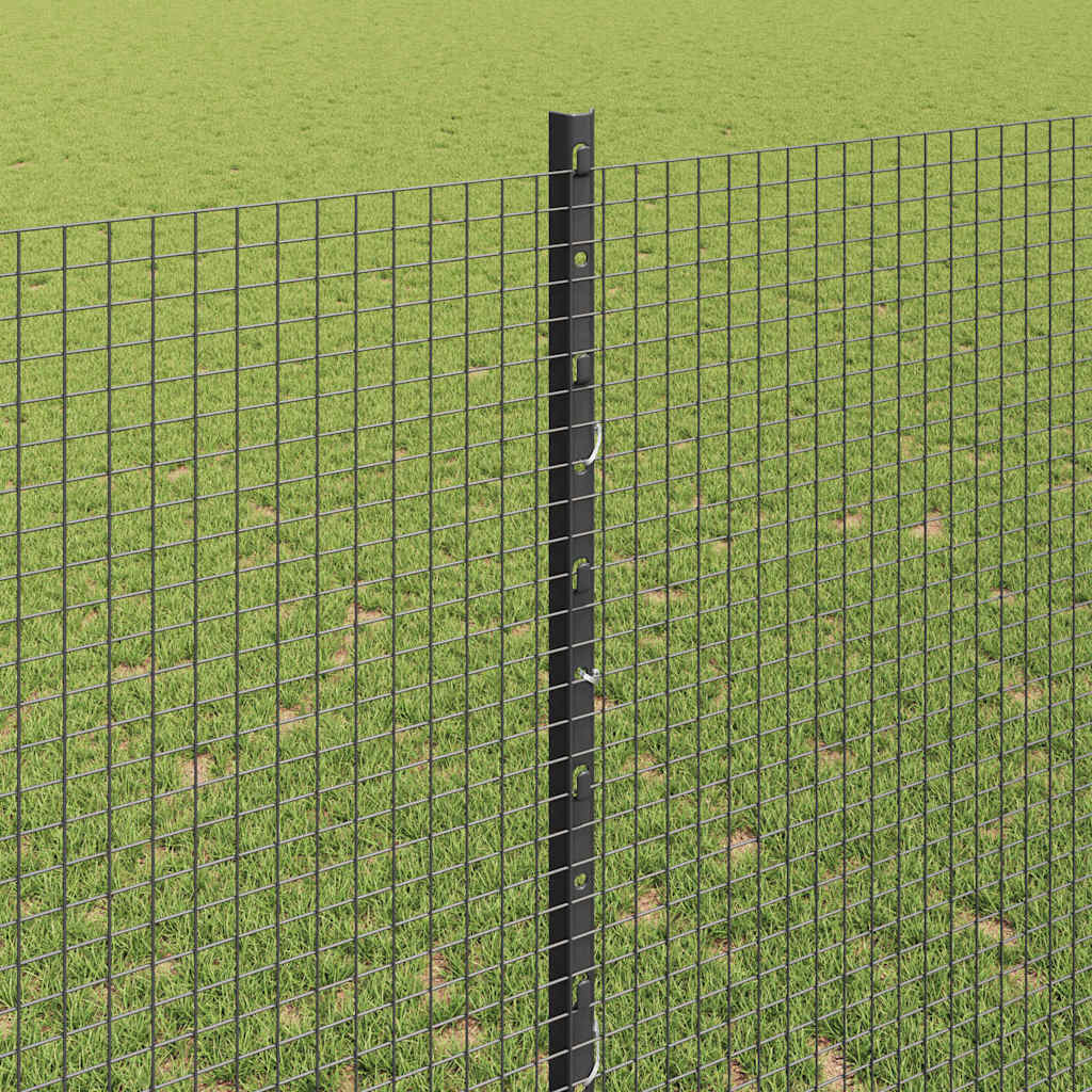 Zavarena žičana ograda s postom 50 x 1,4 m Siva Mreža