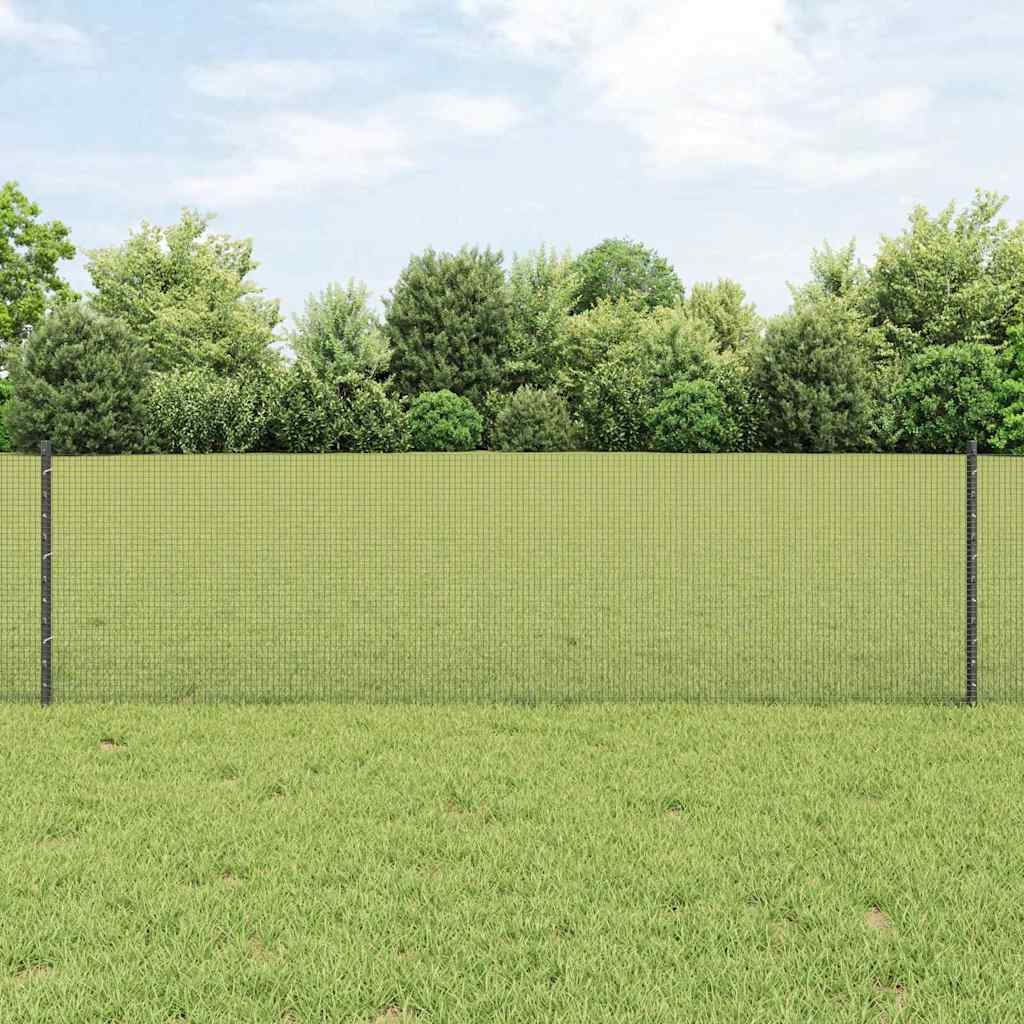 Zavarena žičana ograda s postom 100 x 0,6 m Siva Mreža