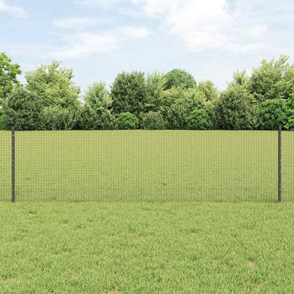 Zavarena žičana ograda s postom 100 x 0,6 m Siva Mreža
