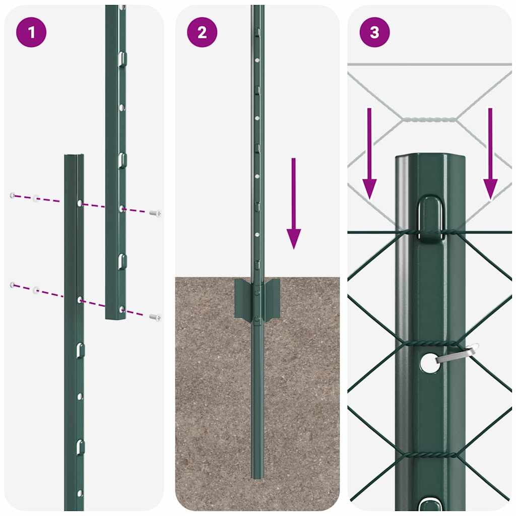 Zavarena žičana ograda 10 x 1,2 m (Š x V) Čelik premazan PVC-om