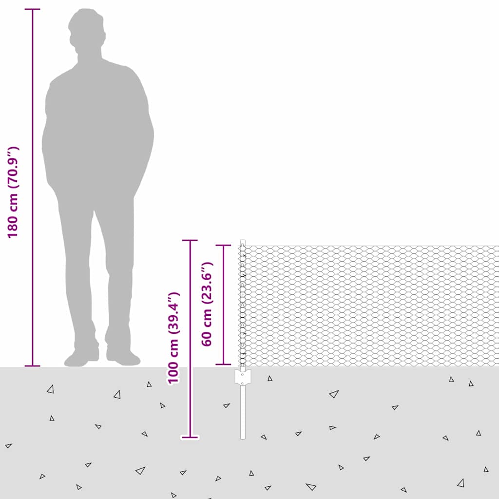 Zavarena žičana ograda 25 x 0,6 m (Š x V) Čelik premazan PVC-om