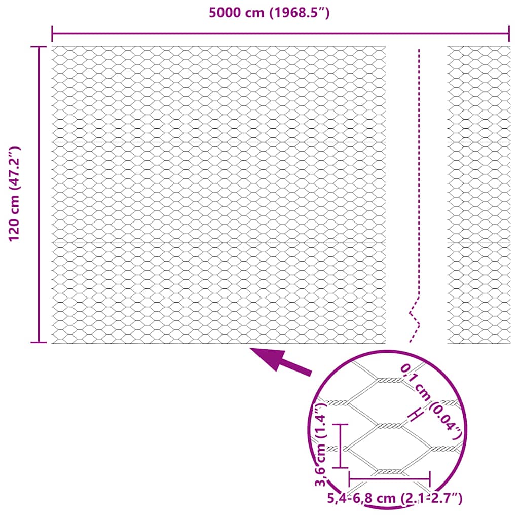 Zavarena žičana ograda 50 x 1,2 m (Š x V) Čelik premazan PVC-om