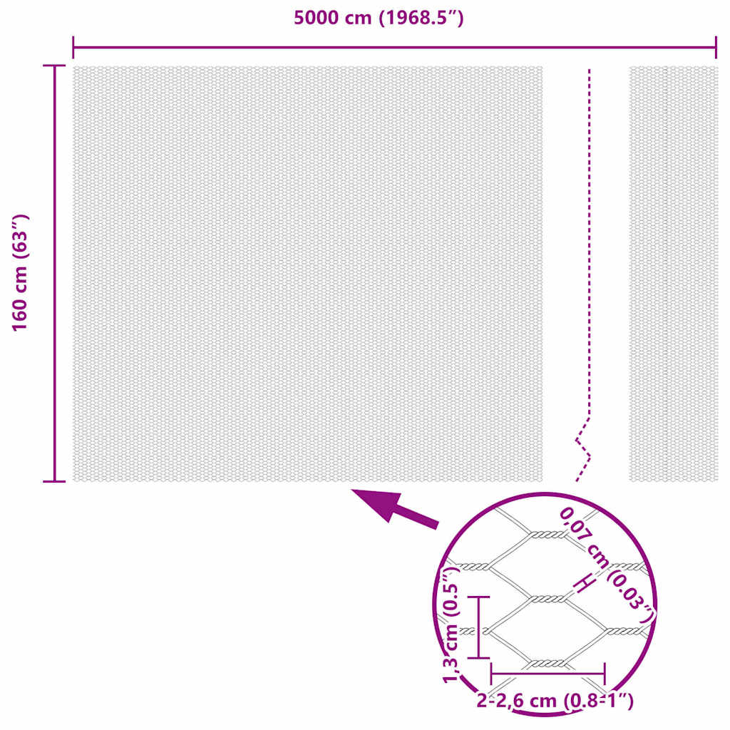 Zavarena žičana ograda 50 x 1,6 m (Š x V) Čelik premazan PVC-om