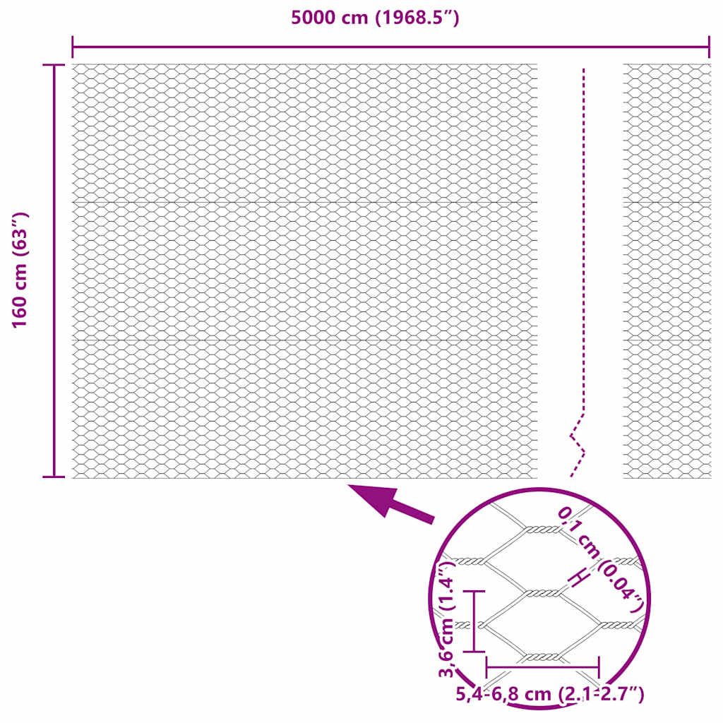 Zavarena žičana ograda 50 x 1,6 m (Š x V) Čelik premazan PVC-om