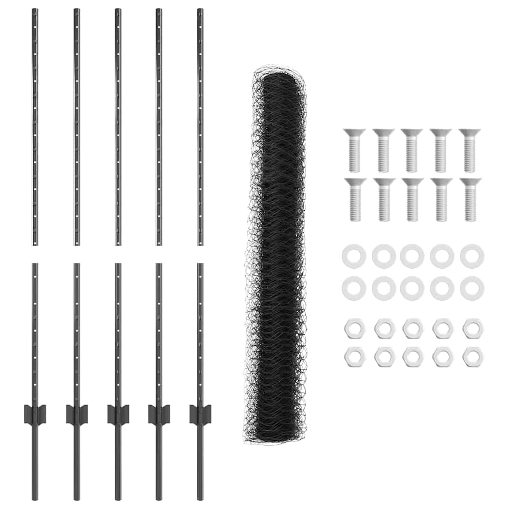 Zavarena žičana ograda 10 x 1,2 m (Š x V) Čelik premazan PVC-om