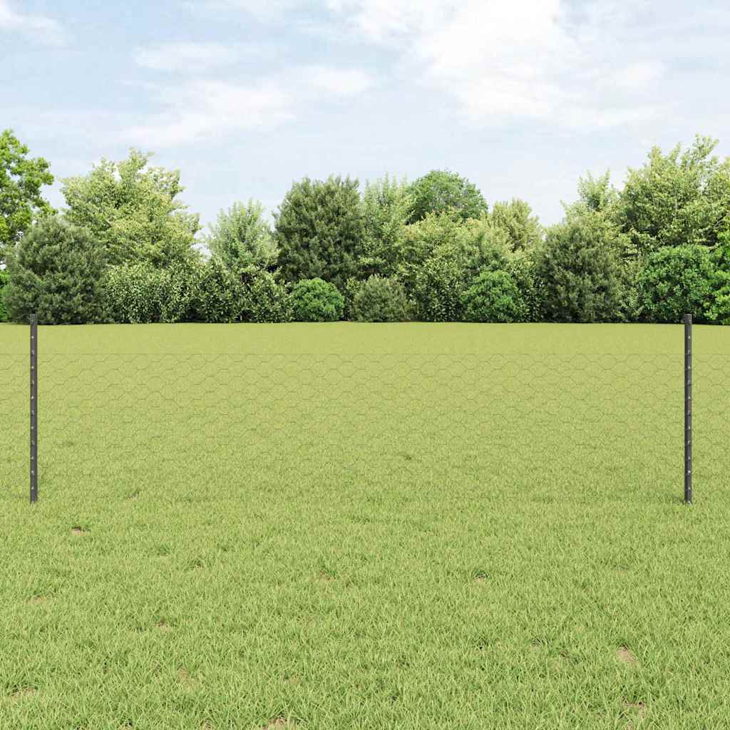 Zavarena žičana ograda 25 x 0,5 m (Š x V) Čelik premazan PVC-om