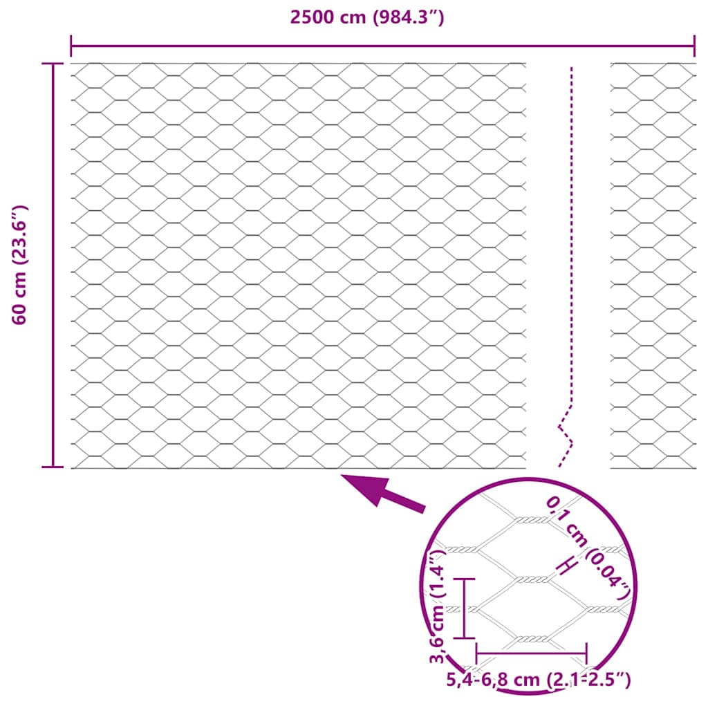 Zavarena žičana ograda 25 x 0,6 m (Š x V) Čelik premazan PVC-om
