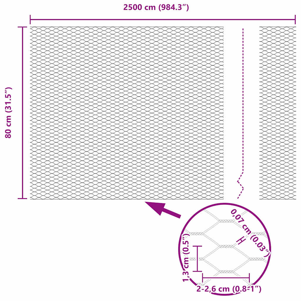 Zavarena žičana ograda 25 x 0,8 m (Š x V) Čelik premazan PVC-om