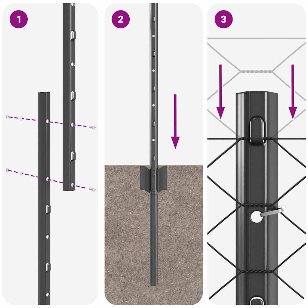 Zavarena žičana ograda 25 x 1 m (Š x V) Čelik premazan PVC-om