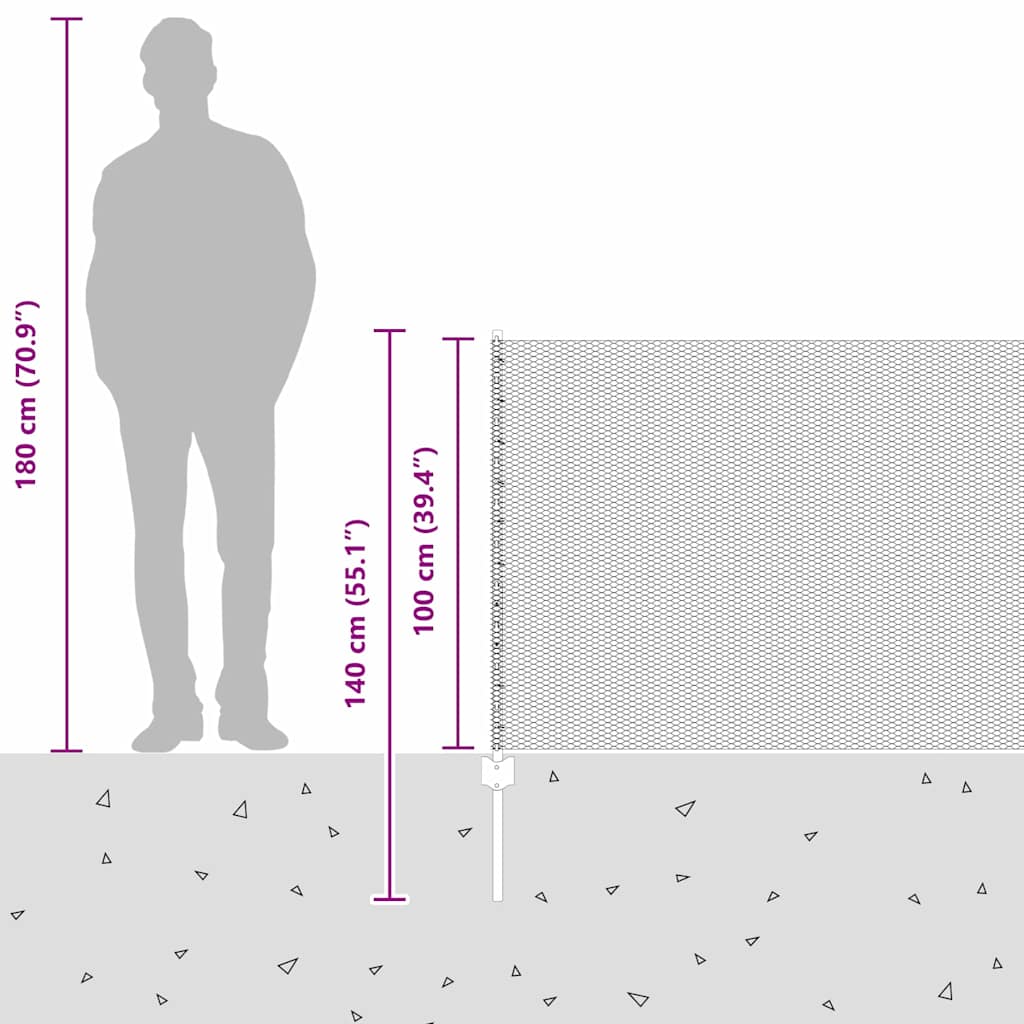 Zavarena žičana ograda 50 x 1 m (Š x V) Čelik premazan PVC-om