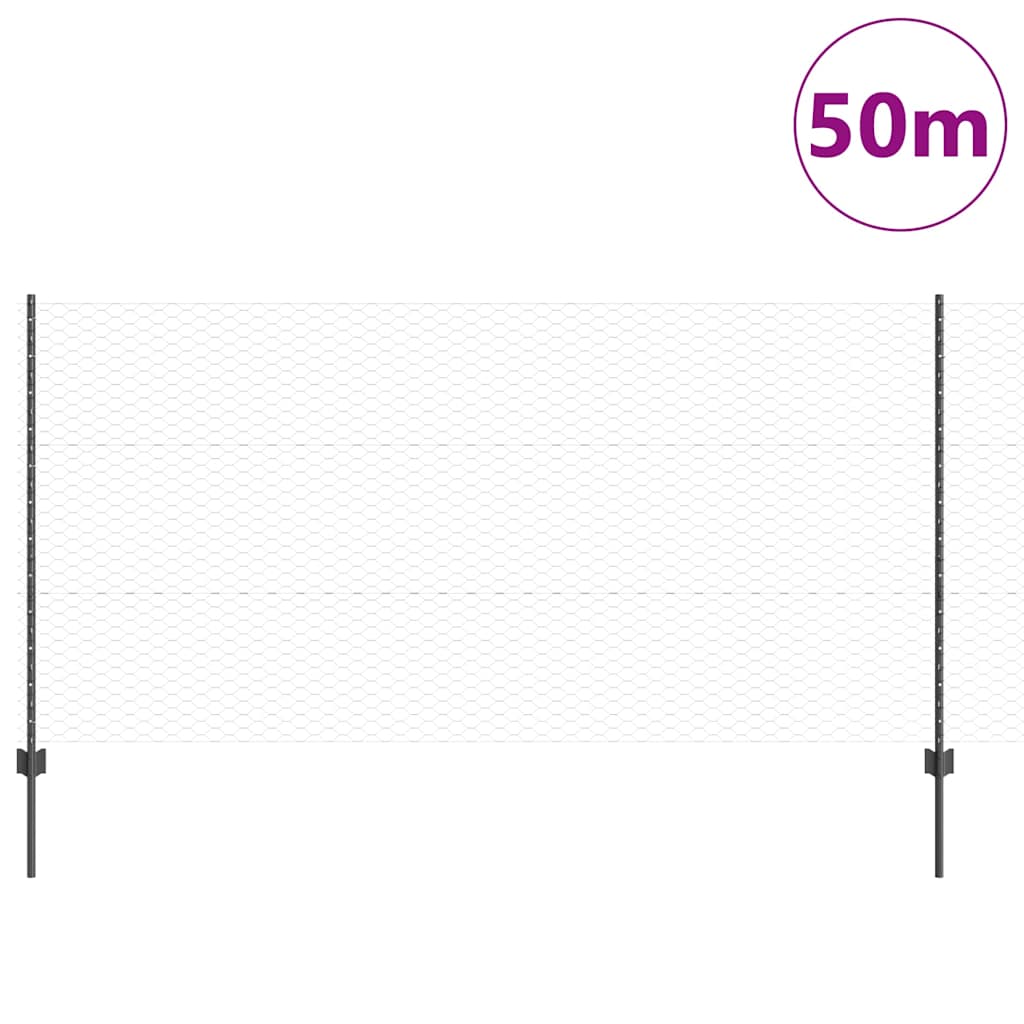Zavarena žičana ograda 50 x 1,2 m (Š x V) Čelik premazan PVC-om