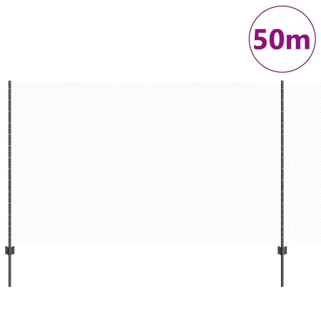 Zavarena žičana ograda 50 x 1,4 m (Š x V) Čelik premazan PVC-om