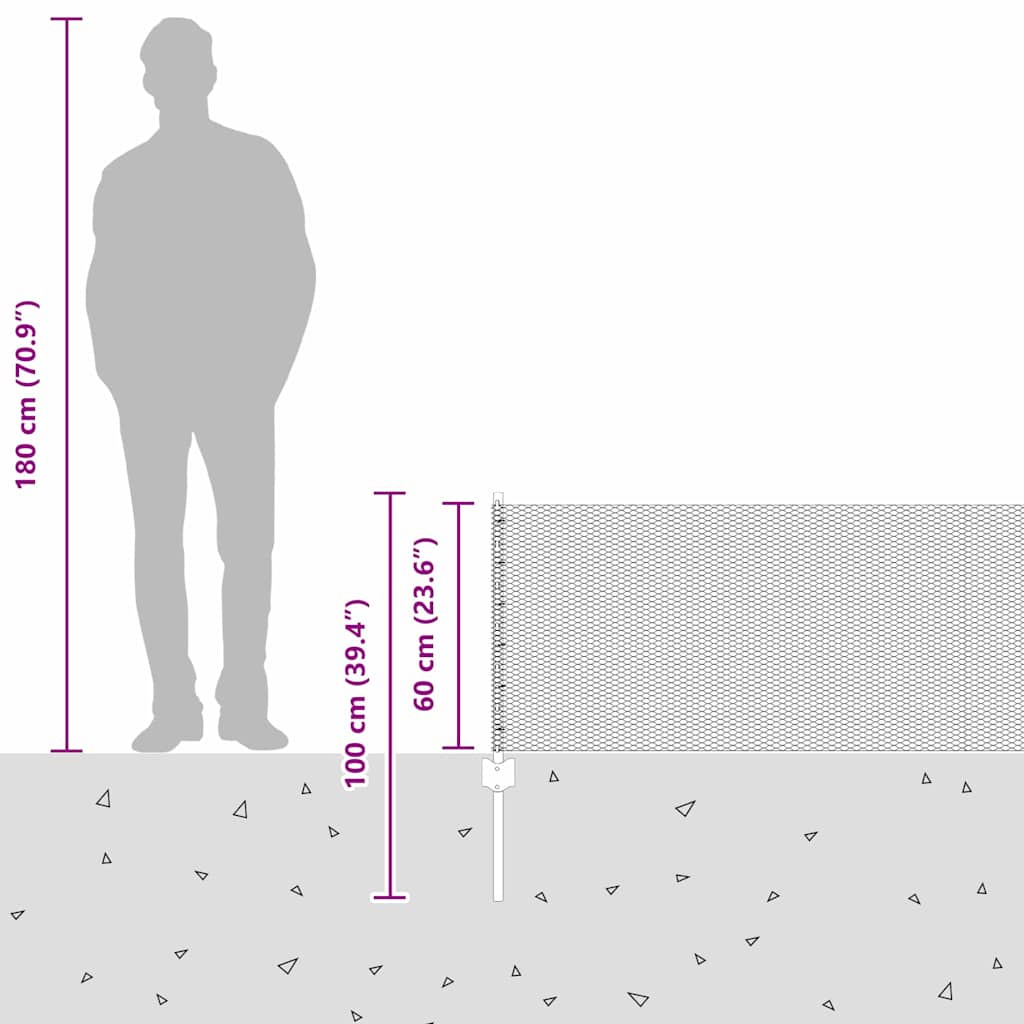 Zavarena žičana ograda 100 x 0,6 m (Š x V)