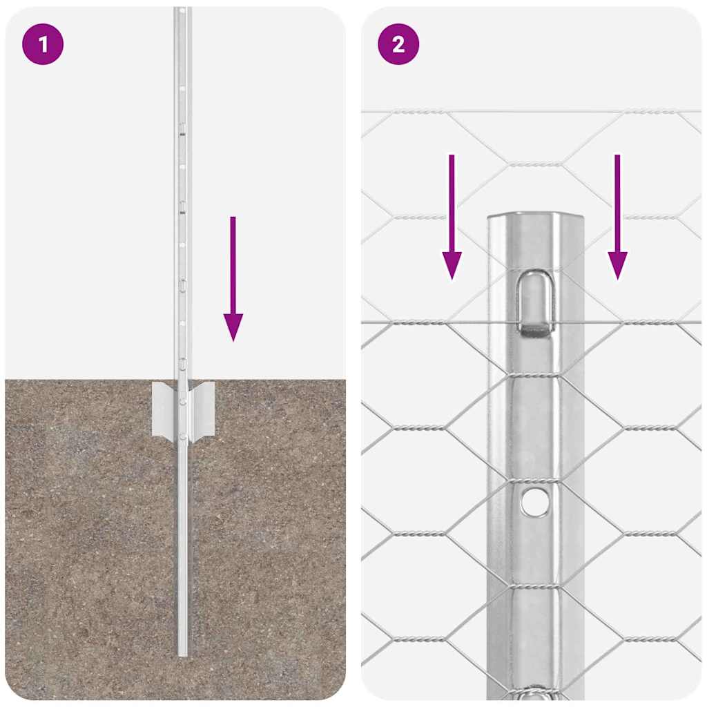 Zavarena žičana ograda 10 x 0,5 m (Š x V) Vruće pocinčani čelik