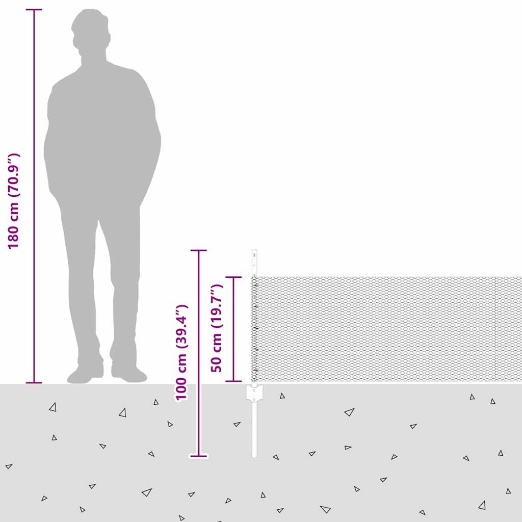 Zavarena žičana ograda 10 x 0,5 m (Š x V) Vruće pocinčani čelik