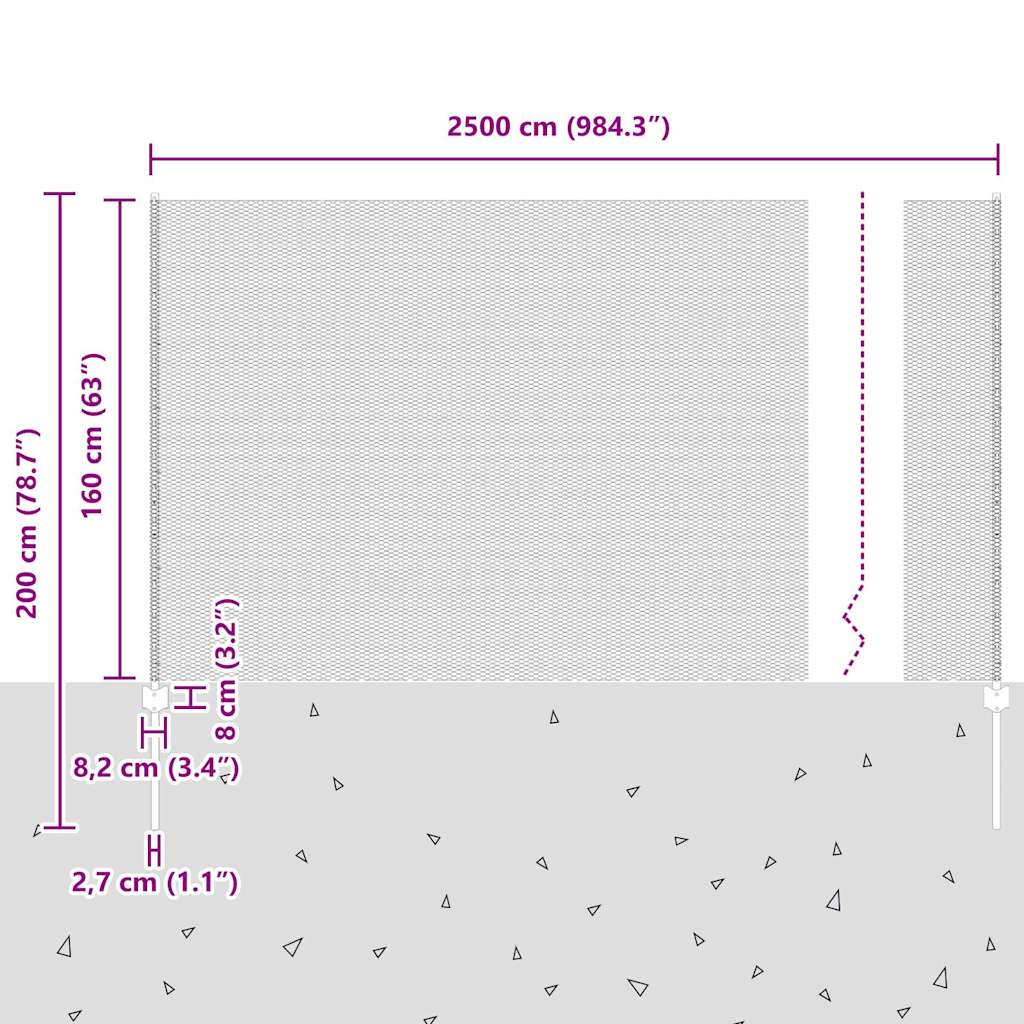 Zavarena žičana ograda 25 x 1,6 m (Š x V) Vruće pocinčani čelik