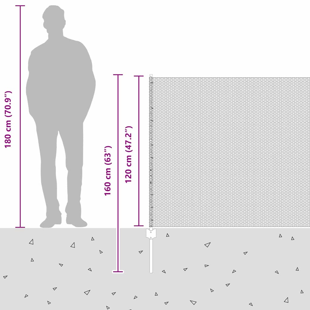 Zavarena žičana ograda 50 x 1,2 m (Š x V) Vruće pocinčani čelik