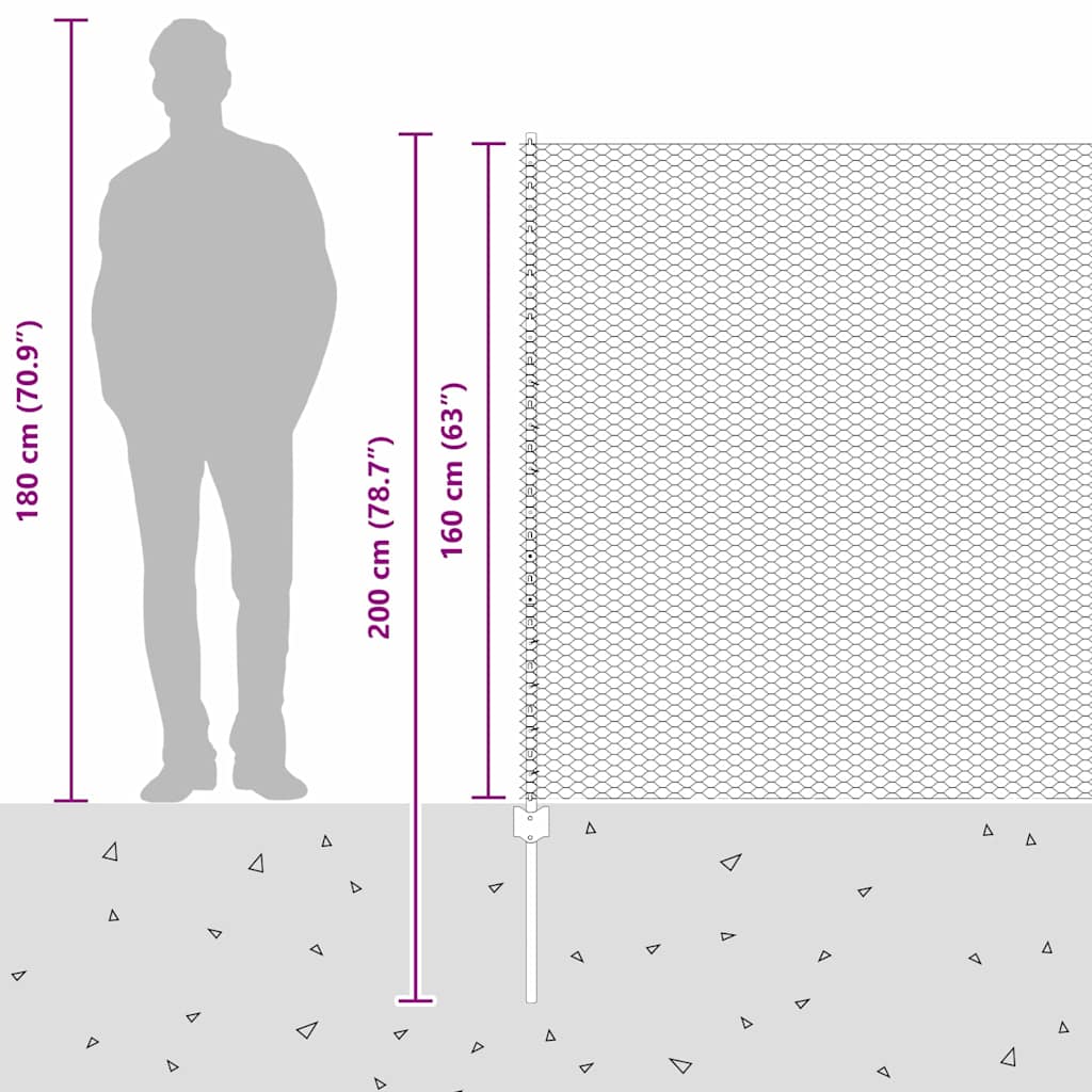Zavarena žičana ograda 50 x 1,6 m (Š x V) Vruće pocinčani čelik