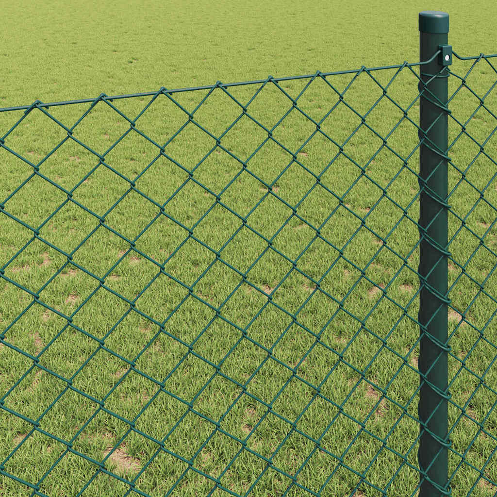 Ograda od lančane veze 25 x 1,6 m Čelik Zelena