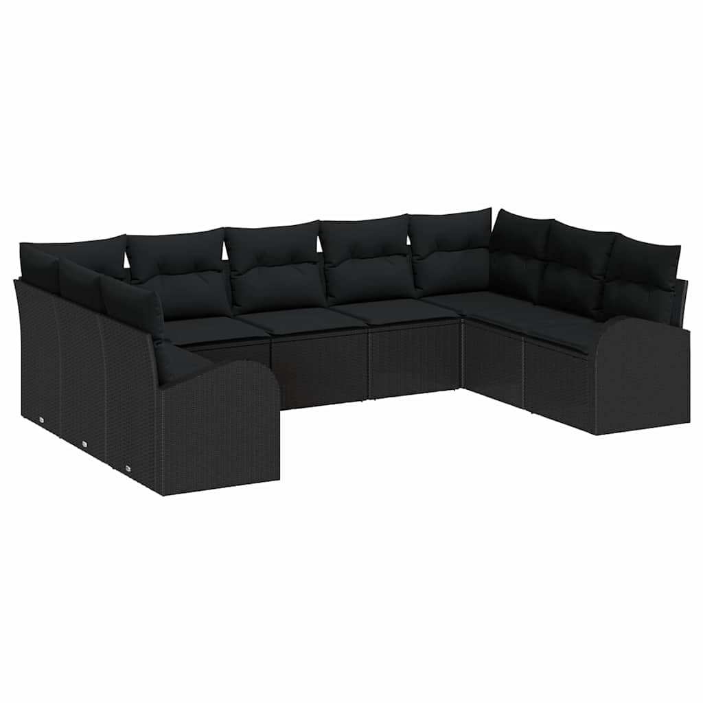 Set sofe s jastukom Crna Poli Ratan