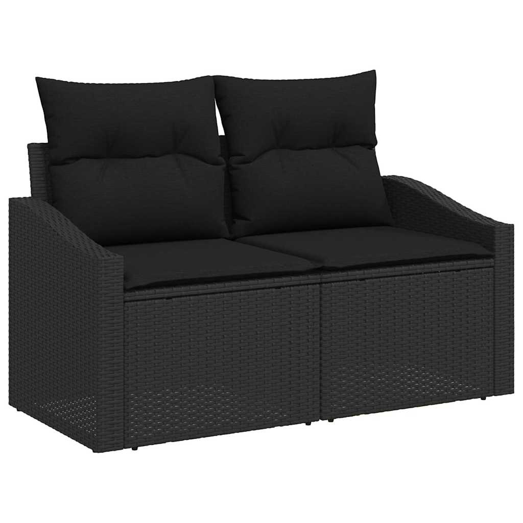Vrtni set za objed s jastukom 10 pcs Crna i smeđa