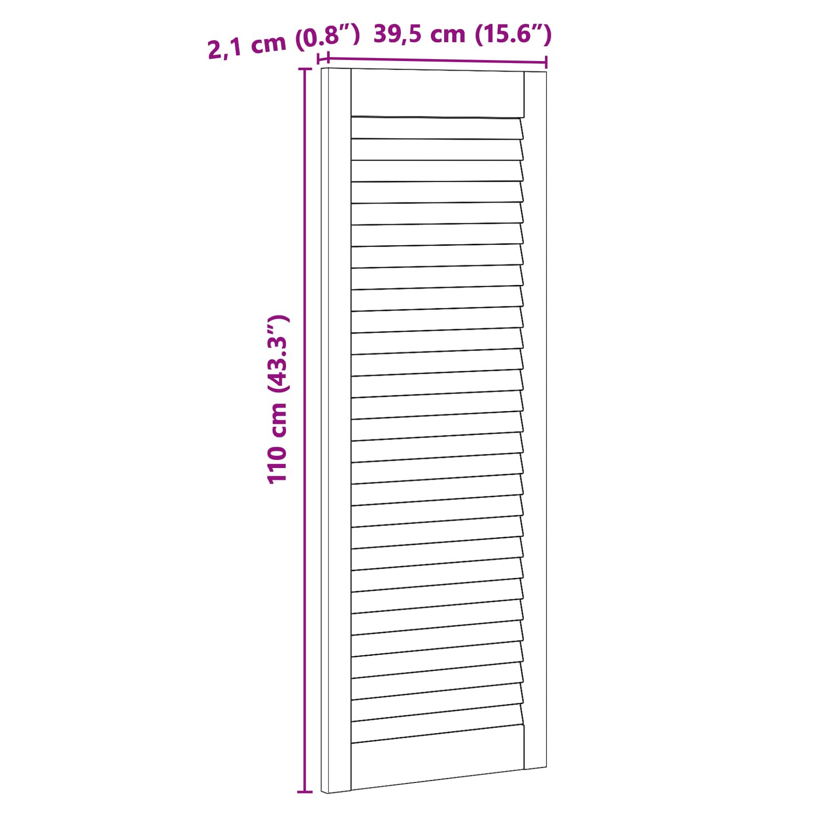 Ormarna vrata s vratima 2 pcs Prirodna 110 x 2,1 x 39,5 cm