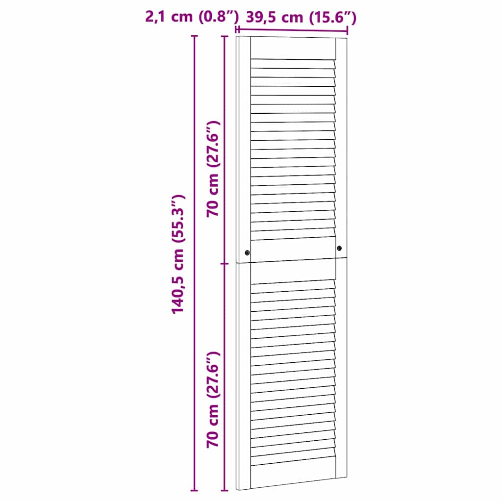Ormarna vrata Prirodna 140,5 x 2,1 x 39,5 cm Čvrsto borovo drvo