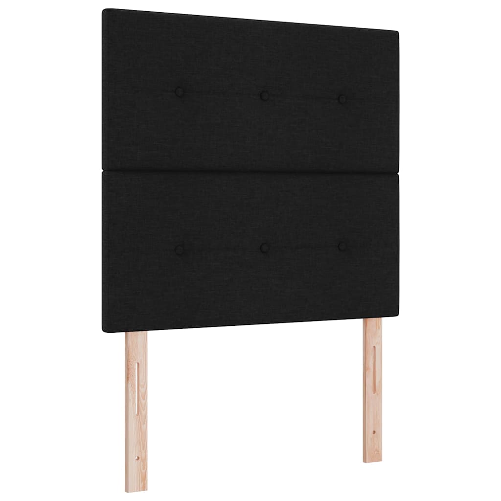 Krevet s opruga kutije s jastukom Crna 200 x 80 cm tkanina