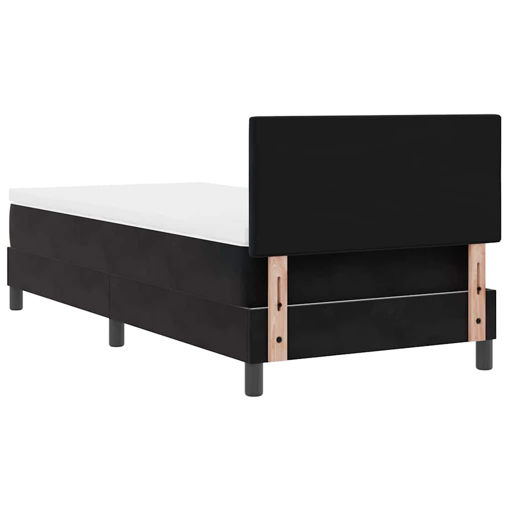 LED Box Spring Krevet s LED trakama Crna 100 x 200 cm Baršun