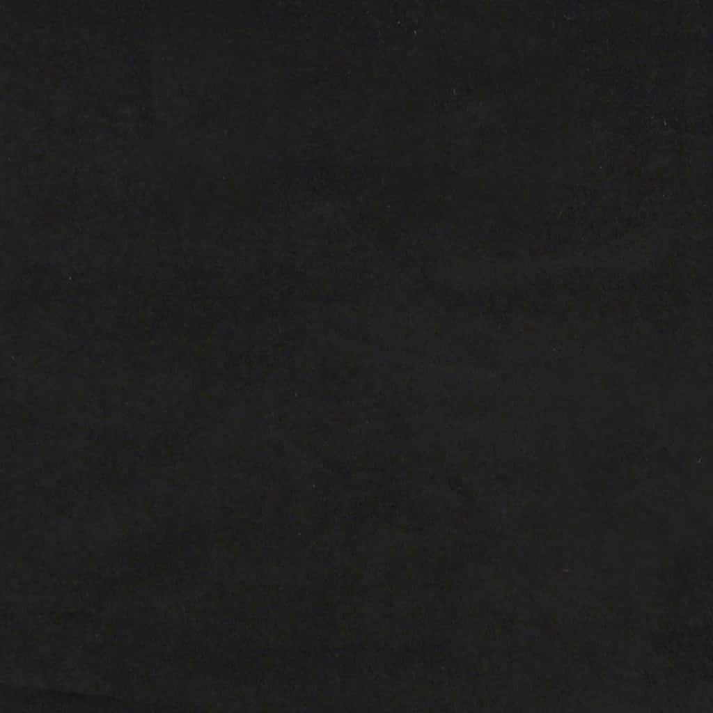 LED Box Spring Krevet s jastukom Crna 120 x 200 cm Baršun
