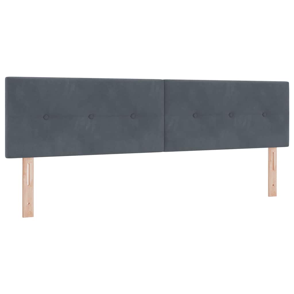 LED Box Spring Krevet Tamno siva 180 x 200 cm Baršun